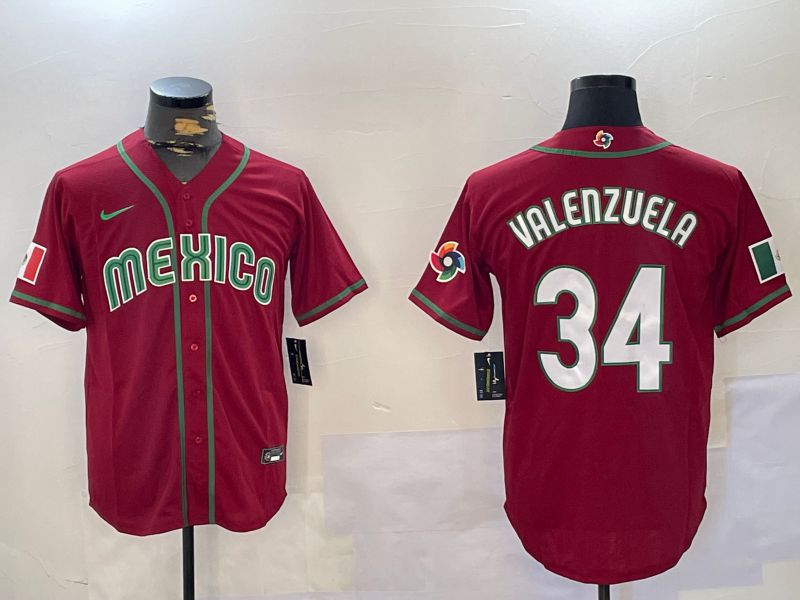 Men Los Angeles Dodgers #34 Valenzuela Red Game 2024 Nike MLB Jersey style 10292->women mlb jersey->Women Jersey